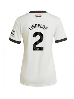 Manchester United Victor Lindelof #2 Ausweichtrikot für Frauen 2024-25 Kurzarm